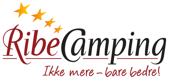 Ribe Camping logo m. stjerner og slogan DK